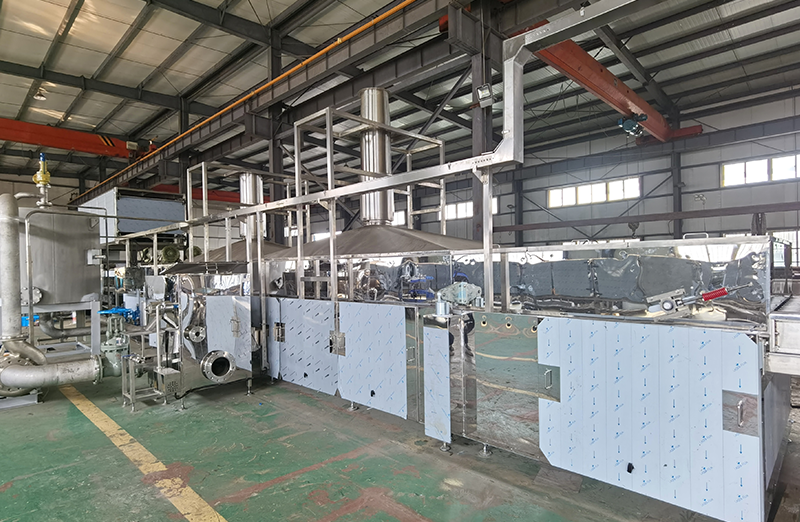 Fried instant round noodle production line